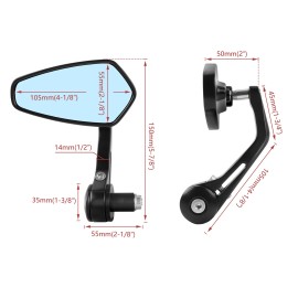 KEEPDSGN For 125 250 390 690 790 890 1290 7/8" 22mm Bar End Mirrors Anti-Glare Rearview