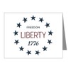 Note Cards (20 Pack) 1776 Freedom Liberty Stars