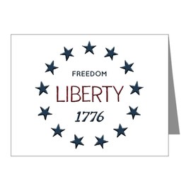 Note Cards (20 Pack) 1776 Freedom Liberty Stars