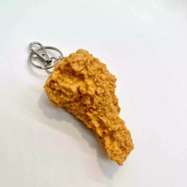 Kylie Wylie Customs Giant Chicken Leg Keychain - Statement Keychain - Chicken Bag Charm - Crispy