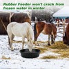 Midollarle 3Pcs Heavy Duty Rubber Feeder Pan, 12Q/3Gal Horses Feed