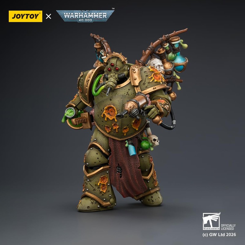 JOYTOY Warhammer 40K Death Guard Biologus Putrifier with Injector Pistol