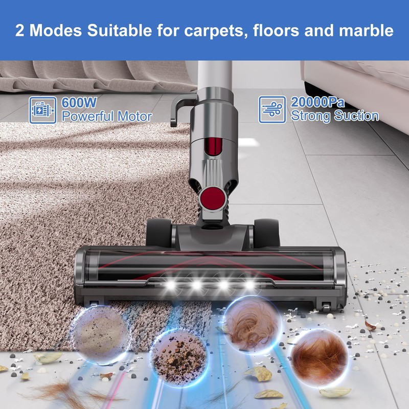 Intercleaner Corded Vacuum Cleaner, 20KPa Powerful Suction with 2 Operation