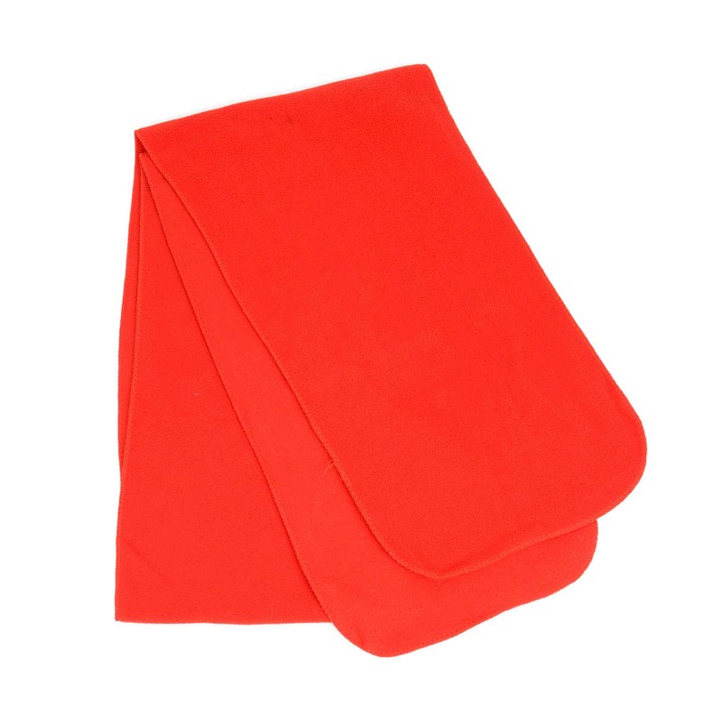 Solid Color Fleece Unisex Winter Scarf (Red)