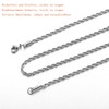 HSWYFCJY chain men stainless steel cord chain 2.5 mm twist