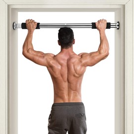 Pull Up for Doorway, Adjustable Door Mounted Chinning Heavy Duty Steel Body Workout Chin Up for Home Gym Exercise Fitness