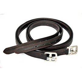 Equipride Leathers Stirrups for saddles Denver Non Stretchable Nylon Core Bonded Black & Brown (Brown, 50")