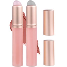 Lip Brush for Lipstick,2 PCS Silicone Lip Brushes,Lip Makeup Applicator Beauty Tool with Lid(Pink)