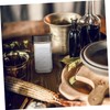 BIUDECO 4pcs Kitchen Glass Spice Jars Transparent Seasoning Containers for