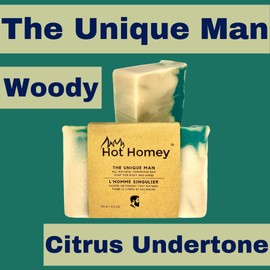 Hot Homey 5pcs Men's Variety Pack of Handmade Bar Soap, for Body, Eucalyptus & Cedarwood, Bay Rum, Mahogany Teakwood, Oakwood Bay Leave and the Unique Man, (for Men)