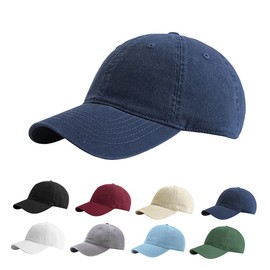 Etyepoh Baseball Cap for Men Women Plain Adjustable Sport Casual Cotton Dad Hat (02-Navy)