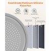 LYNG Pizza Pan 16 Inch, 2 Pack Silicone Nonstick Pizza