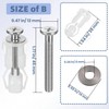 2 Set Toilet Seat Screws, Stainless Steel Toilet Seat Bolts