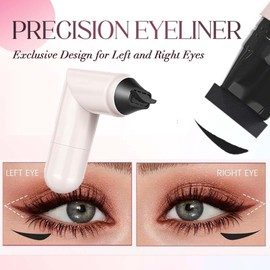 Foldable Eyeliner Stamp for Wings,Black Dual-Ended Stamp Pen Winged Eyeliner Stamp Tool for Perfect Cat Eye, Waterproof & Smudge-Proof Wing Eye Liner Stamp for Beginners