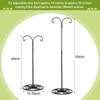 Blulu 34-55 Inch Adjustable Shepherds Hook with Base Indoor Outdoor