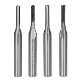 Foos - Straight Carbide Router bits - 1/4” Shanks - 4Pcs - USA Veteran Owned (4 Pack 1/8")