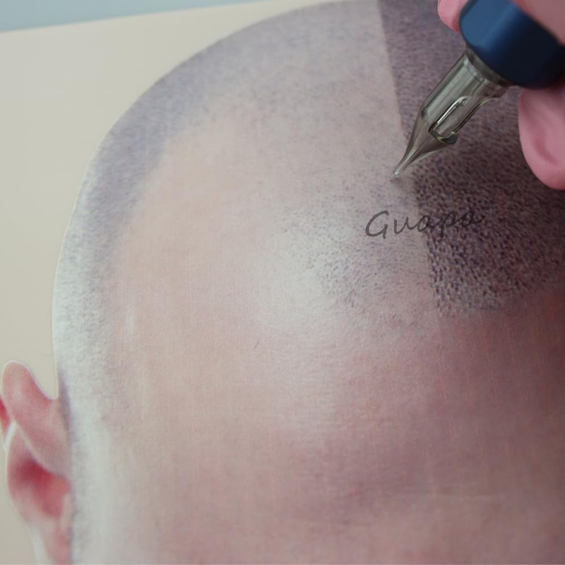 3PCS/Pack Scalp Micropigmentation Practice Skin – Printed SMP Tattoo Training