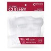 Clear Disposable Plastic Mix Cutlery Medium Weight - 48 Count