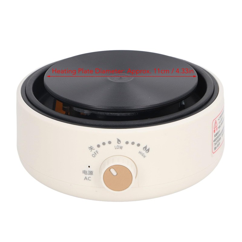 Electric Hot Plate, 360 Deg Heating Countertop Single Portable Electric