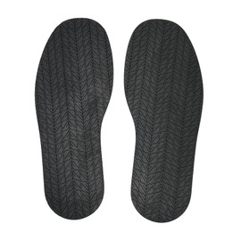 Full Soles, 1 Pair of Full Soles, 12.8 Inches Long, 5.1 Inches Wide, Non-Slip Full Soles, Noise-Reducing Shoe Rubber Sole for Replacing or Adding Thin Shoe Soles (Black)