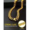 Oaldilee Mens Gold Cuban Chain Hip Hop Style Chains, 10MM