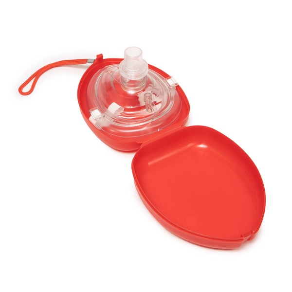 Primacare Medical Supplies RS-6845 Red CPR Mask Hard Plastic Carrying Case