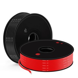 0.82 mm² Electric Cable - XINWANG 18 Gauge Copper Clad Aluminium Cable (30 Metres Black/Red) - High Conductivity, PVC Insulation, 300 V/600 V, Ideal for Home and Commercial Projects