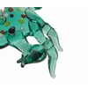 Gallerie II Aqua Crab Glass Ornament Green