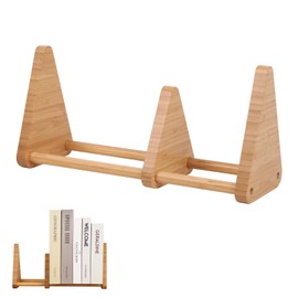 Yoshiki Yoshiki Bamboo Bookend, Bookstand, Tabletop, Bookstand, Stylish, Bookshelf, Office, Bookcase, Magazine, File Storage, SDGs, Eco Material YK-HDN