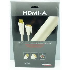 Audioquest HDMI-A HDMI to DVI-D multimedia video cable 4.5 meters