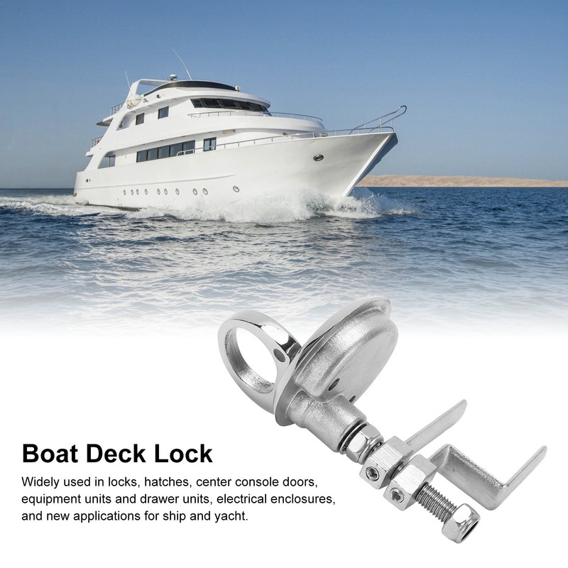 Stainless Steel Marine Deck Floor Lock Highly Polishing Yacht Boat
