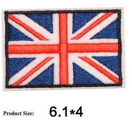 3PCS British Flag Patches Heart Sunglasses Shape United Kingdom Flag Embroidered Patch Sew on Embroidery Military Badge for Hats, Tactical Bags, Jackets, Clothes Patch Team Military Patch