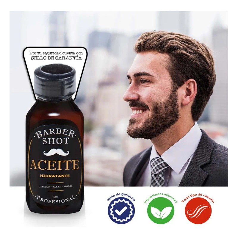 Aceite De Bergamota Hidratante Para Cabello Barba Y Bigote