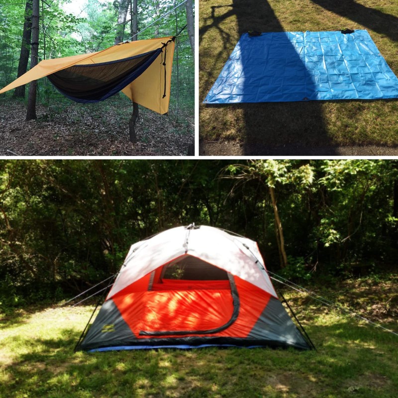 TRIWONDER Toldo Impermeable Camping Lona de Suelo Refugio Sombrilla Estera