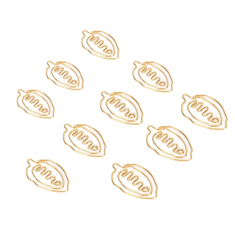 100pcs Special Shape Paper Clips Creatively Cute Plated Metal Bookmark
