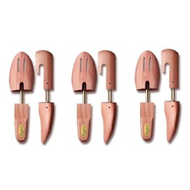 Woodlore Men's Cedar Shoe Tree 3-Pack (for 3 pairs of shoes) - Made in USA – Full Toe Style (LARGE FITS 10.5-11.5, 3-PACK)