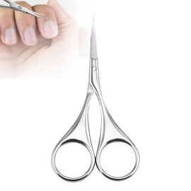 Okaywork Cuticle Scissors, Nail Scissors, Professional Cuticle Scissors with Curved Tip for Precise Shortening, Removal of Cuticles, Eyebrows and Eyelashes, Made of Stainless Steel
