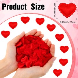 Zeyune 900 Pcs Heart Confetti Decoration Wedding Table Confetti Heart Decor Foam Heart Petals Romantic Decor for Valentine's Day Anniversary Thanksgiving Christmas New Year (Red)