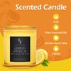 Lemon Vanilla Scented Candle, 2-Wick Luxury Soy Wax Candle, 9