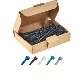 Haus Projekt Black 100x2.5mm Small Cable Ties, 100pcs Premium Industrial Multi-Purpose Plastic Small Zip Tie Wraps, Indoor and Outdoor Use, Cable Management Wires, Office, Zip Ties Black Plastic Ties