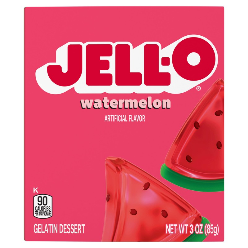 Jell-O Watermelon Gelatin Dessert, 3 Oz (Pack of 12)