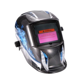 Auto Welding Mask, Solar Auto Darkening Welding Helmet Large View Welding Helmet DIN 9-13 Arc Tig Mig Helmet with 5 Protectors