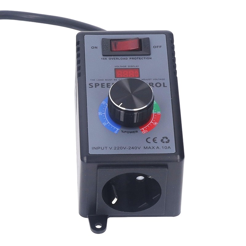 Motor Speed Regulator, 0-220VAC Output Motor Speed Controller 10A Overload