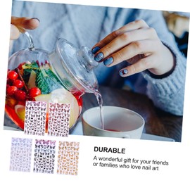 Baluue Nail Stickers Decals 5 Sheets of Foil Sticker Butterflies DIY Manicure Ornament for Nail Art Supplies