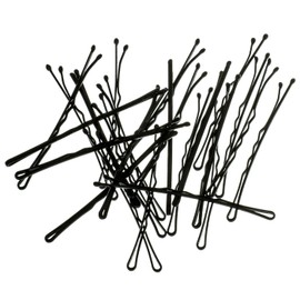 24 more grip Bobby Pins Hair Clips Hair Extra Long Black 6 cm Ultra Support Finish in Pink Box of Love