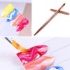 SILPECWEE 1Pc Kolinsky Nail Ombre Brush Rose Gold Nylon Design