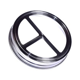 Sunshine Mason Co. Stainless Steel Toothbrush Holder Lid Wide Mouth 2 Pieces, Silver