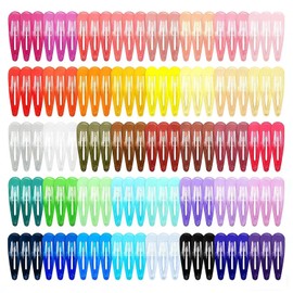 Paquete de 120 pasadores coloridos, pasadores de 2 pulgadas, clips de metal a presión para el cabello, accesorios para el cabello de color caramelo para niños, adolescentes, niños pequeños, mujeres