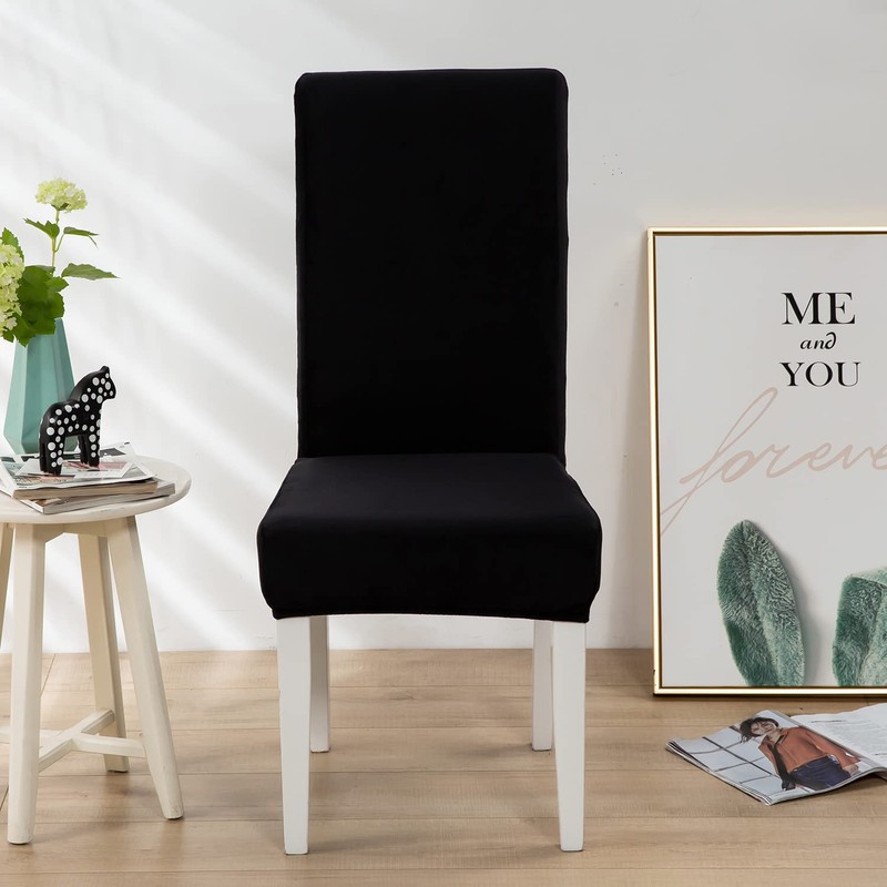 Xundefeng Soft Velvet Dining Chair Covers for Dining Room Set