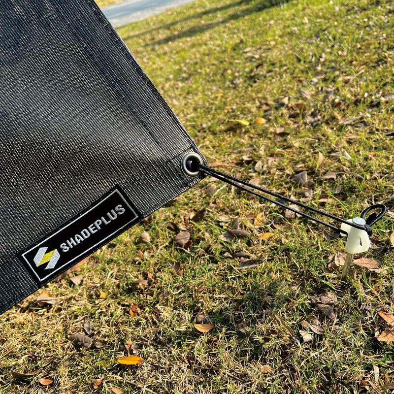 SHADEPLUS RV Awning Side Shade 9'X7',Black Mesh RV Awning Shade
